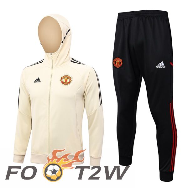 Ensemble Survetement Veste A Capuche Manchester United Marron 2023/2024