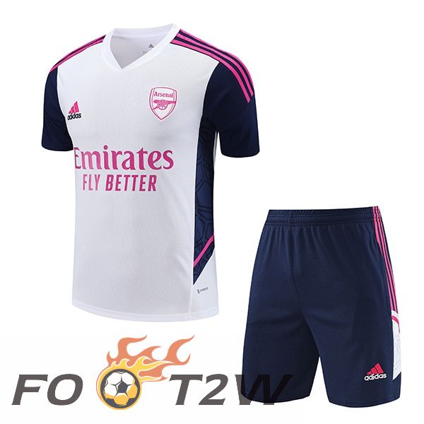 Ensemble Training T-Shirts Arsenal + Shorts Blanc 2023/2024