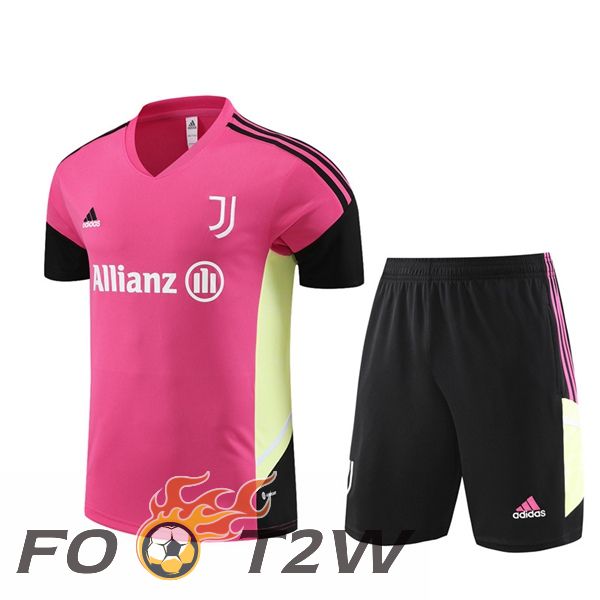 Training T-Shirts Juventus + Shorts Rouge 2023/2024