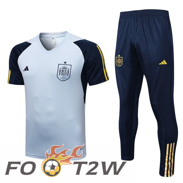 Training T-Shirts Espagne + Pantalon Bleu 2023/2024