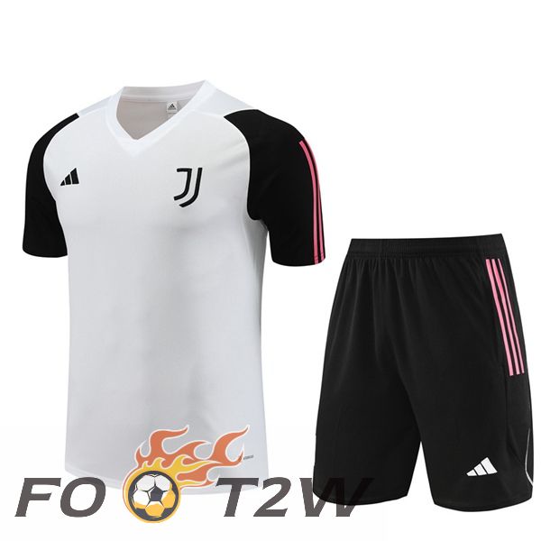 Ensemble Training T-Shirts Juventus + Shorts Blanc 2023/2024