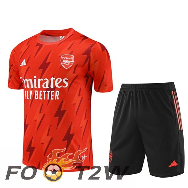 Ensemble Training T-Shirts Arsenal + Shorts Orange 2023/2024