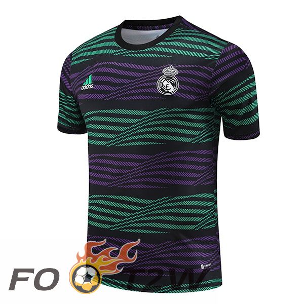 Ensemble Training T-Shirts Real Madrid Noir Vert 2023/2024