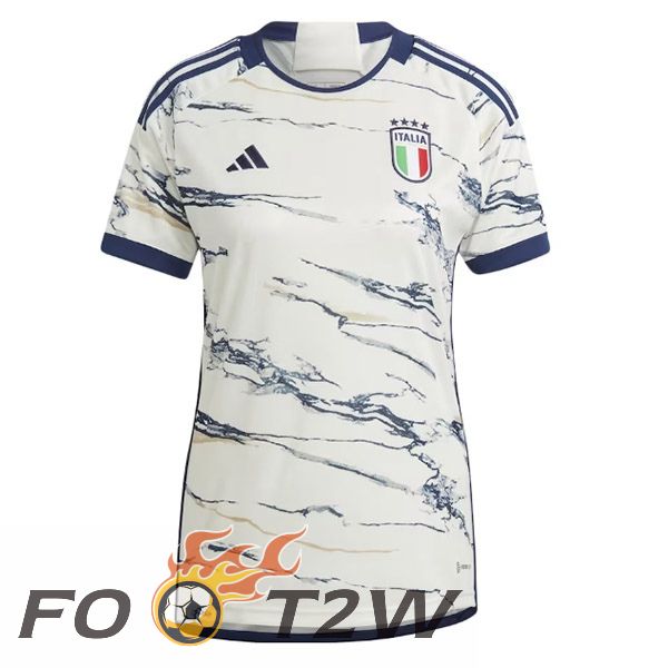 Maillot De Foot Italie Femme Exterieur Blanc 2023/2024