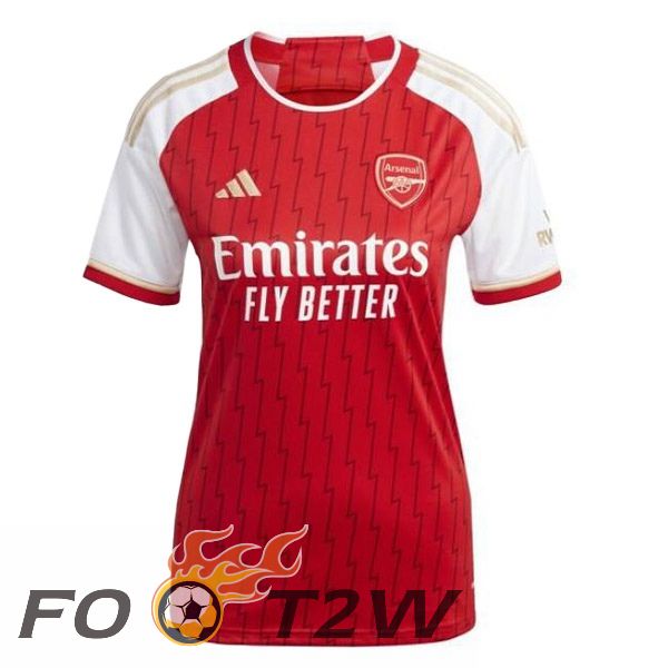 Maillot De Foot Arsenal Femme Domicile Rouge Blanc 2023/2024