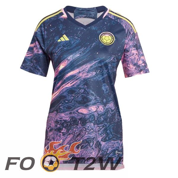 Maillot De Foot Colombie Femme Exterieur Noir Pourpre 2023/2024