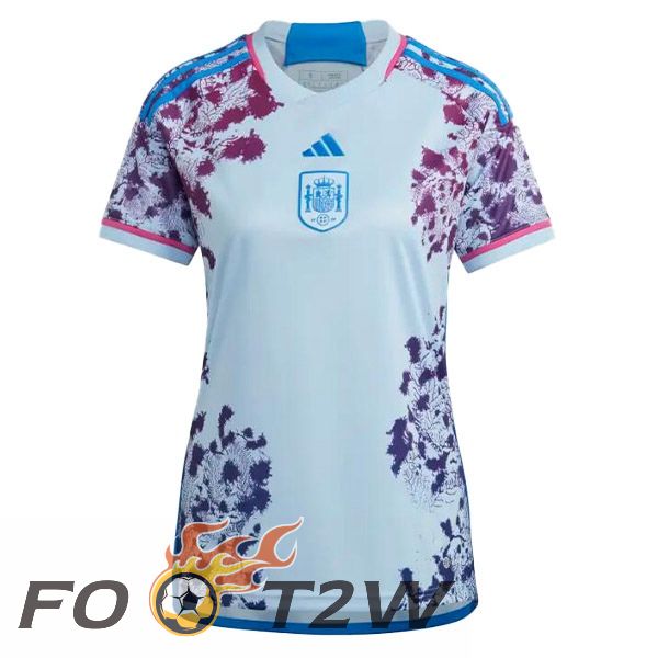 Maillot De Foot Espagne Femme Exterieur Bleu 2023/2024