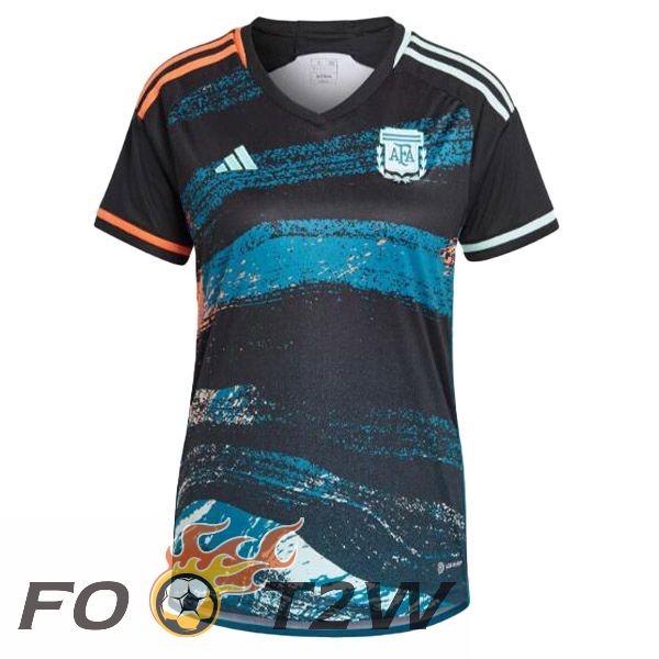 Maillot De Foot Argentine Femme Exterieur Noir 2023/2024