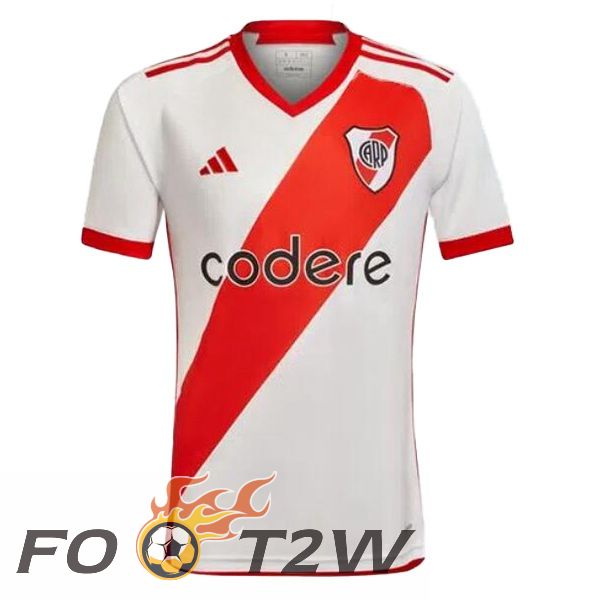 Maillot De Foot River Plate Domicile Rouge Blanc 2023/2024