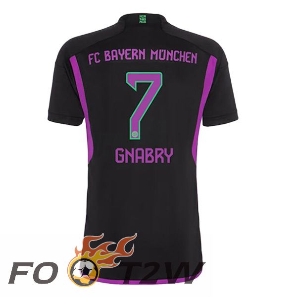 Maillot De Foot Bayern Munich (Gnabry 7) Exterieur Noir 2023/2024