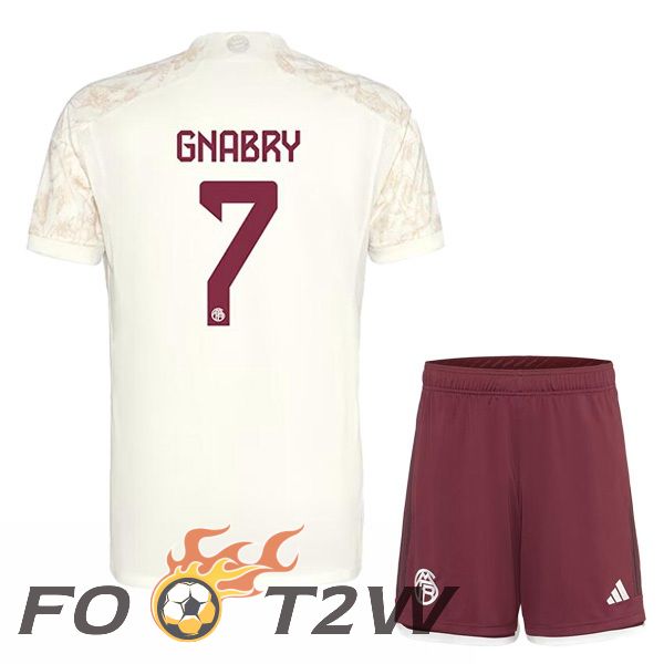 Maillot De Foot Bayern Munich (Gnabry 7) Enfant Third Jaune 2023/2024