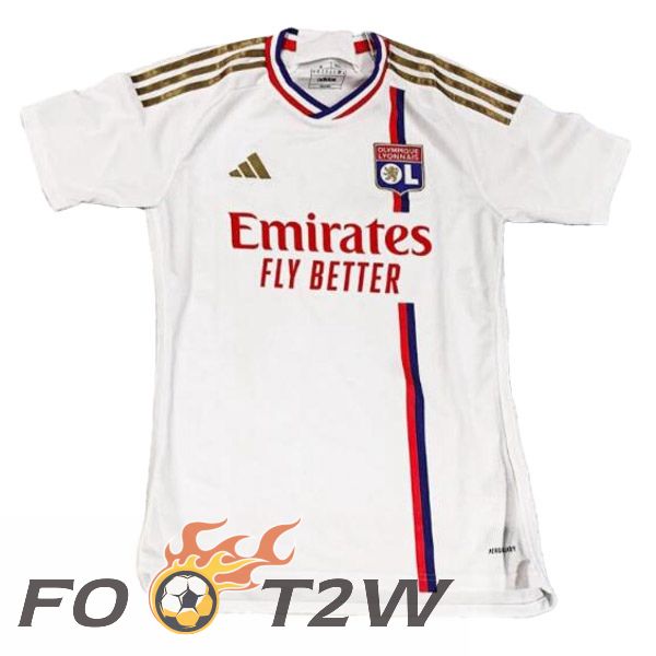 Maillot De Foot Lyon OL Domicile Blanc Version Fuite 2023/2024