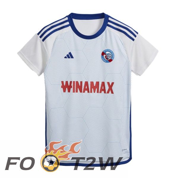 Maillot De Foot RC Strasbourg Alsace Exterieur Blanc 2023/2024