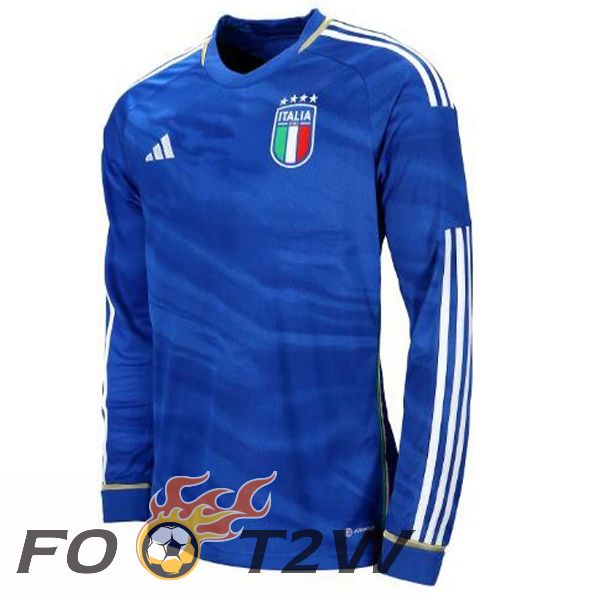 Maillot Foot Equipe De Italie Manche longue Domicile Bleu 2023/2024