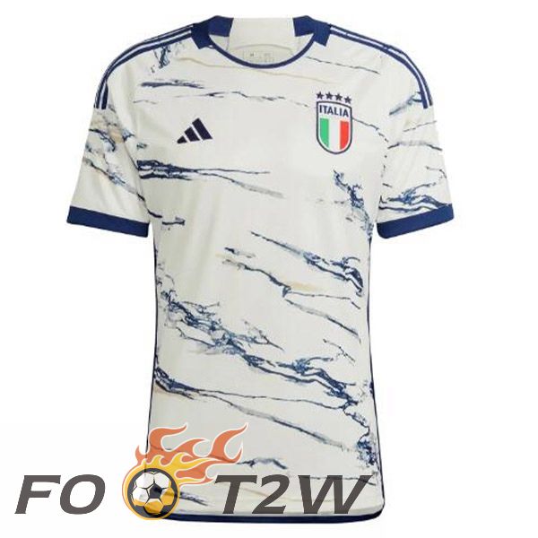 Maillot Foot Equipe De Italie Exterieur Blanc 2023/2024