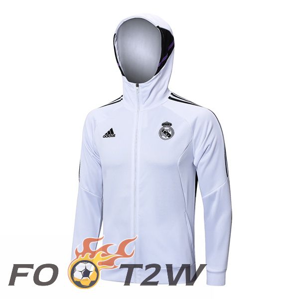 Veste A Capuche Real Madrid Blanc 2023/2024