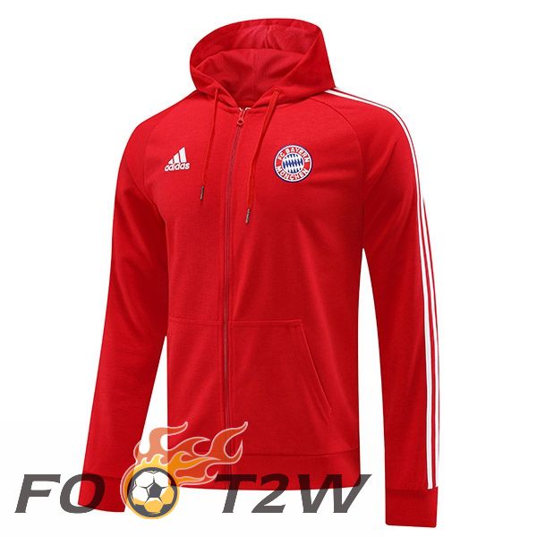 Veste A Capuche Bayern Munich Rouge 2023/2024