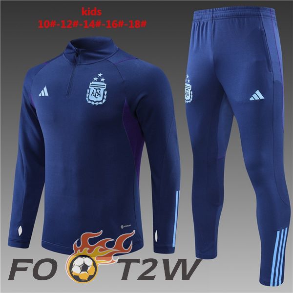 Ensemble Survetement De Foot Argentine Enfant Bleu Royal 2023/2024