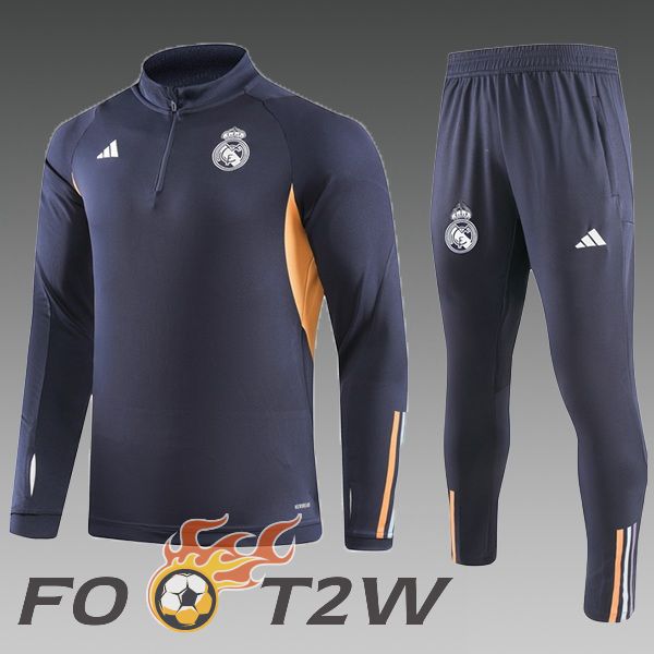 Ensemble Survetement De Foot Real Madrid Enfant Gris 2023/2024