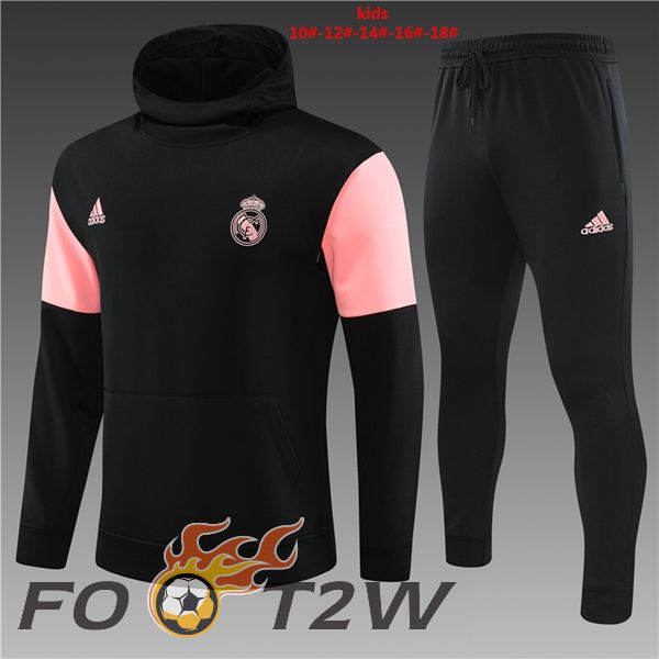 Veste A Capuche Survetement Foot Real Madrid Enfant Noir 2023/2024