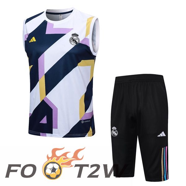 Gilet De Foot Real Madrid + Shorts Blanc 2023/2024