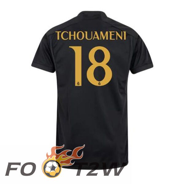 Maillot De Foot Real Madrid (Tchouameni 18) Third Noir 2023/2024