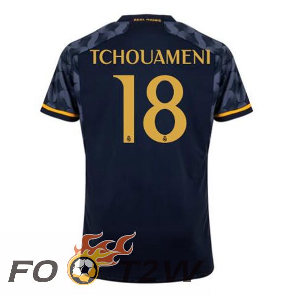 Maillot De Foot Real Madrid (Tchouameni 18) Exterieur Bleu Royal 2023/2024