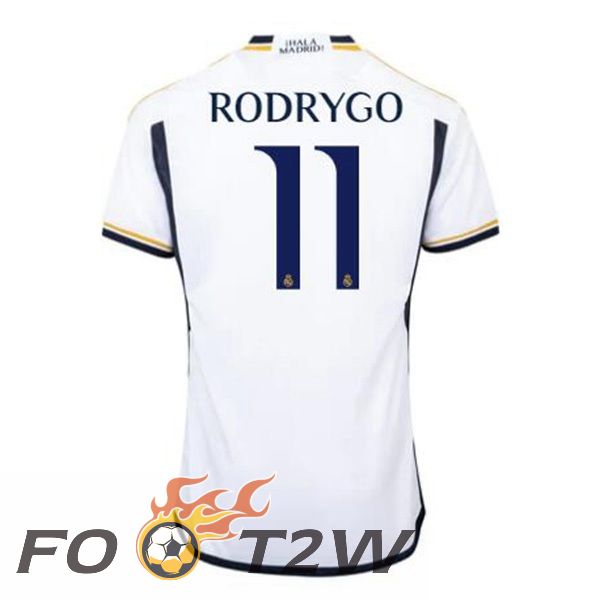 Maillot De Foot Real Madrid (Rodrygo 11) Domicile Blanc 2023/2024