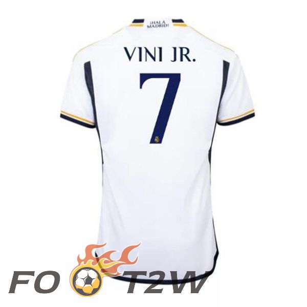 Maillot De Foot Real Madrid (Vini Jr. 7) Domicile Blanc 2023/2024