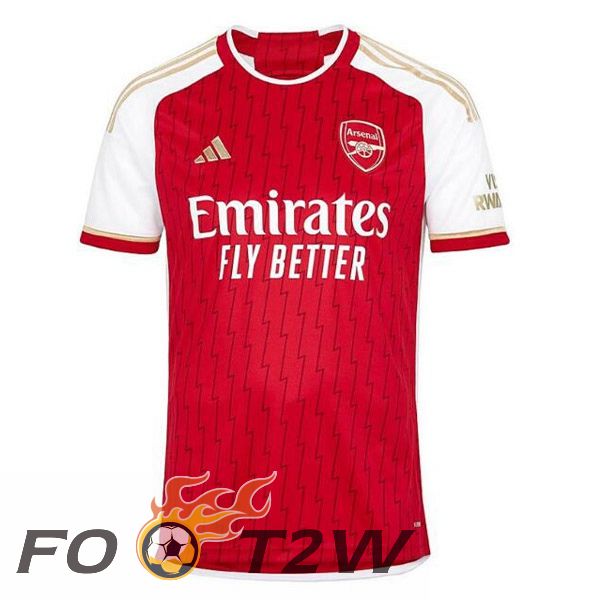 Maillot De Foot Arsenal Domicile Rouge Blanc 2023/2024