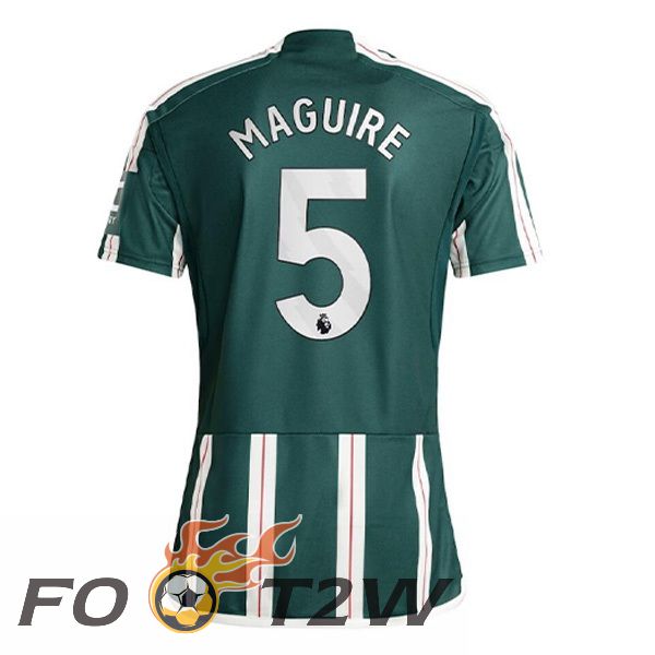 Maillot De Foot Manchester United (Maguire 5) Exterieur Vert 2023/2024