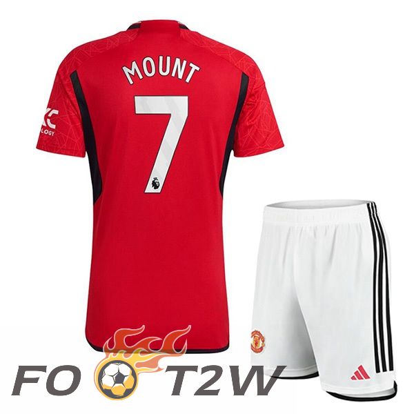 Maillot De Foot Manchester United (Mount 7) Enfant Domicile Rouge 2023/2024