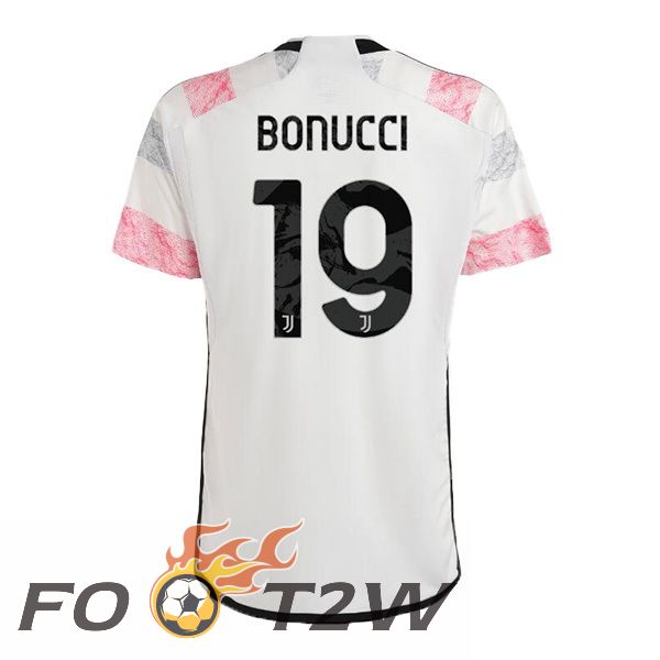 Maillot De Foot Juventus (BONUCCI 19) Exterieur Blanc 2023/2024