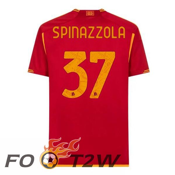 Maillot De Foot AS Roma (SPINAZZOLA 37) Domicile Rouge 2023/2024