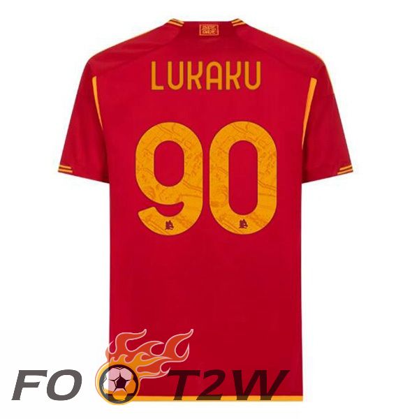 Maillot De Foot AS Roma (LUKAKU 90) Domicile Rouge 2023/2024