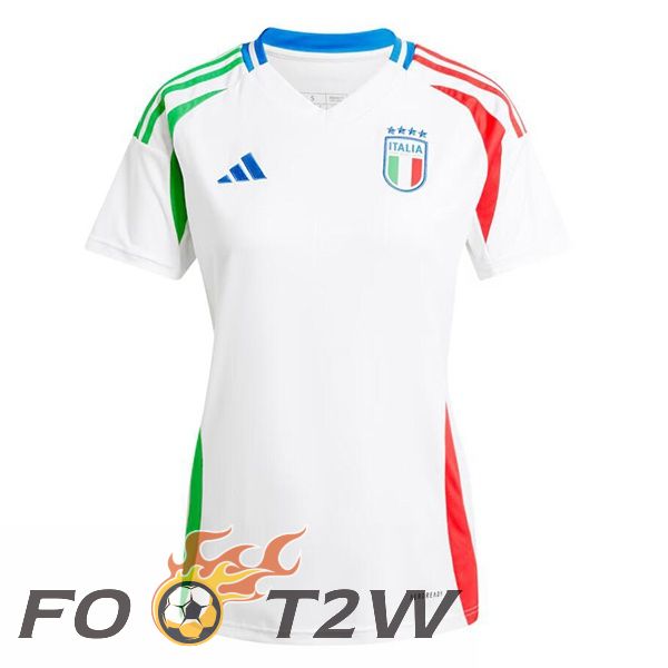 Maillot Equipe De Italie Femme Exterieur Blanc UEFA Euro 2024