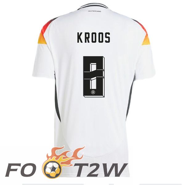 Maillot Equipe De Allemagne (KROOS 8) Domicile Blanc UEFA Euro 2024