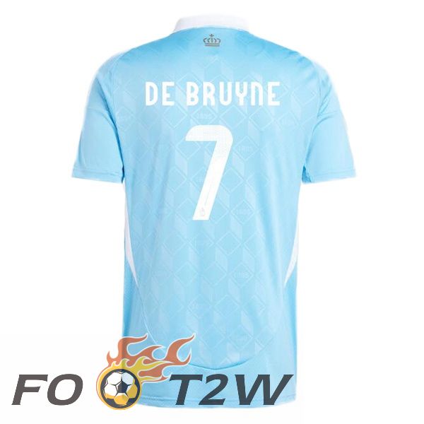 Maillot Equipe De Belgique (DE BRUYNE 7) Exterieur Bleu UEFA Euro 2024