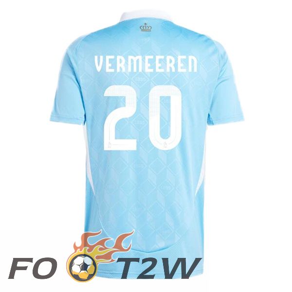 Maillot Equipe De Belgique (VERMEEREN 20) Exterieur Bleu UEFA Euro 2024