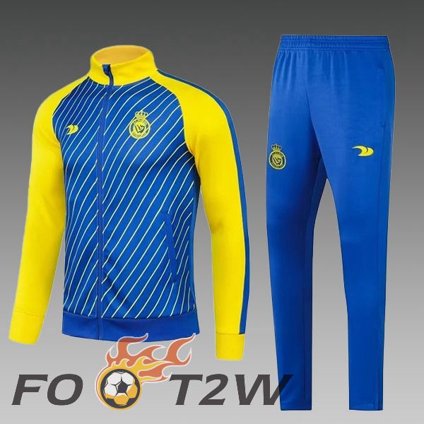 Ensemble Survetement Foot - Veste Al-Nassr FC Enfant Bleu Jaune 2023/2024