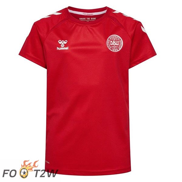 Maillot Foot Equipe de Danemark Femme Domicile Rouge Euro Féminin 2022