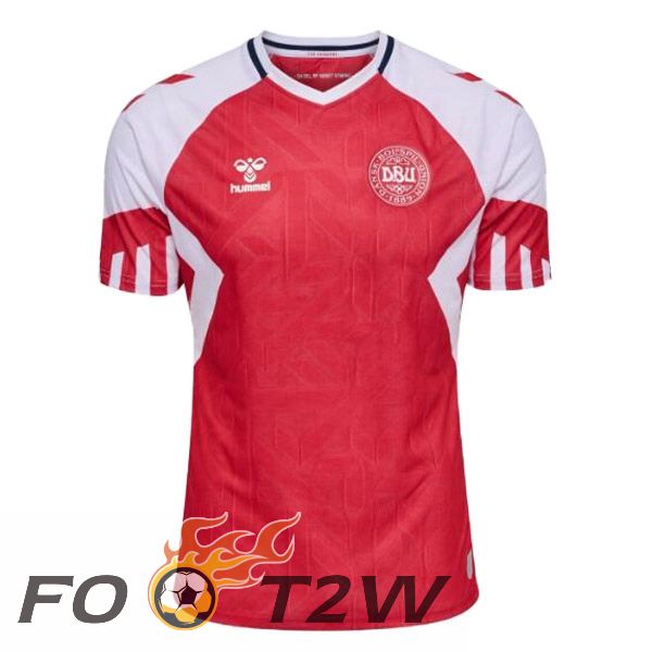 Maillot Foot Equipe De Danemark Domicile Rouge 2023/2024