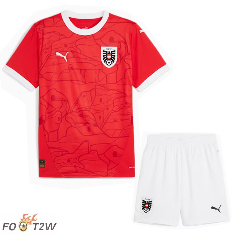 Ensemble Maillot Foot Autriche Domicile + Shorts 2024/2025