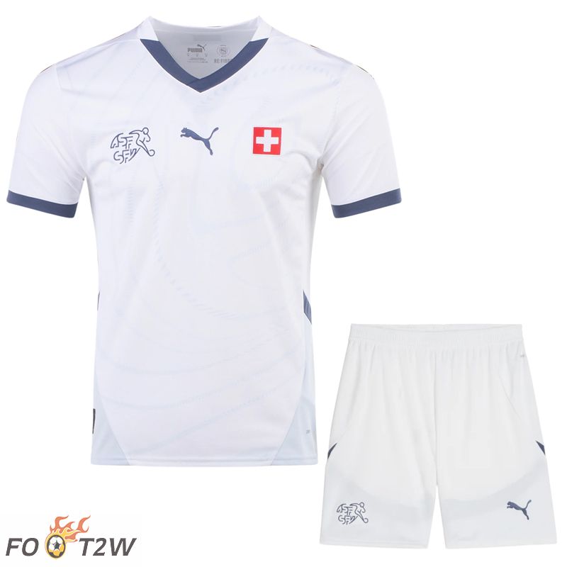 Ensemble Maillot Foot Suisse Exterieur + Shorts UEFA Euro 2024