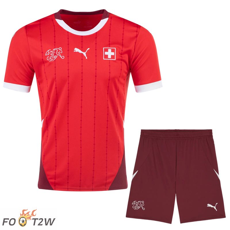 Ensemble Maillot Foot Suisse Domicile + Shorts 2024/2025