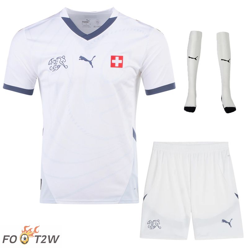 Ensemble Maillot Foot Suisse Exterieur (Shorts + Chaussettes) 2024/2025