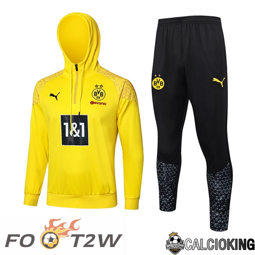 Ensemble Survetement Veste A Capuche Dortmund Jaune/Noir 2024/2025