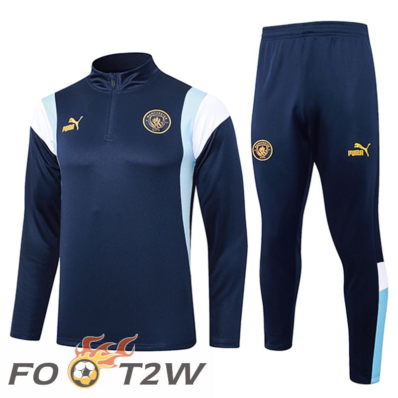 Ensemble Survetement De Foot Manchester City Bleu Marine 2023/2024