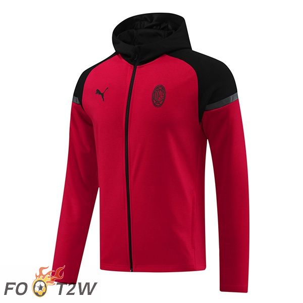 Sweat A Capuche AC Milan Rouge 2024/2025