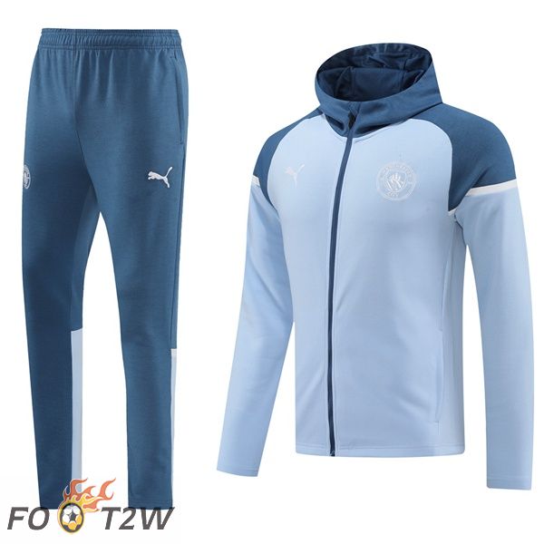 Survetement De Foot - Sweat A Capuche Manchester City Bleu 2024/2025